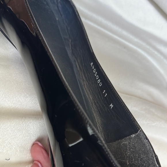 Stuart Weitzman Black Peep Toe Flats - Size 11 - Picture 11 of 11